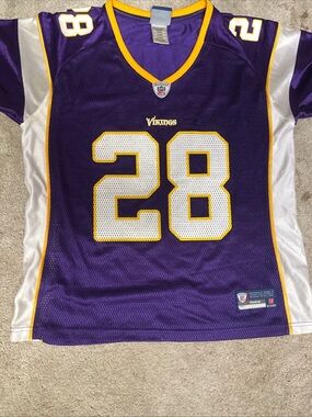Minnesota Vikings #28 Peterson Purple Football Jersey women’s large
